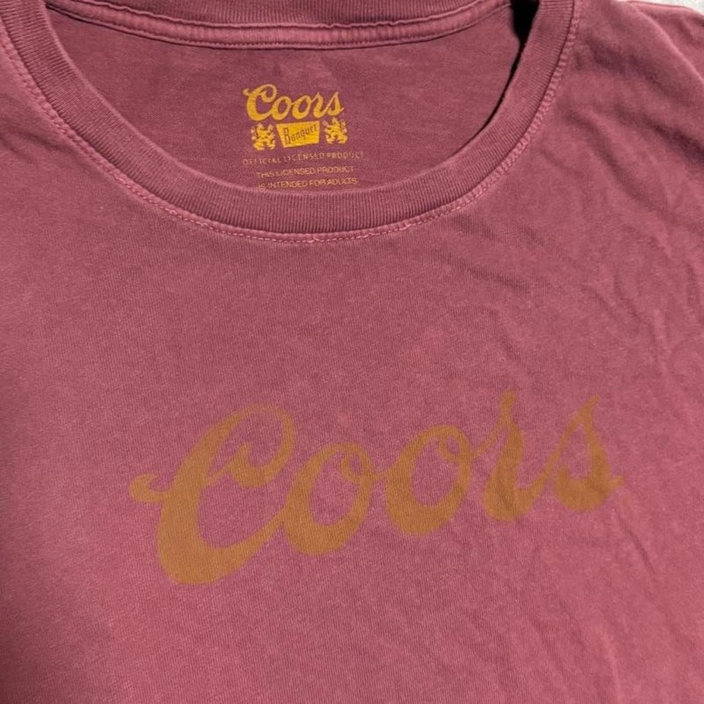 Maroon Coors Beer Women's Large T Shirt - Picture 2 of 6